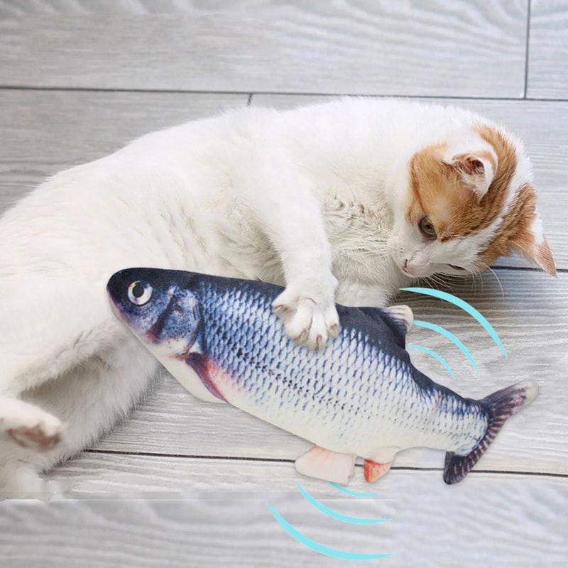 Interactive Floppy Fish Cat Toy USB Rechargeable Realistic Moving Pet Toy 6