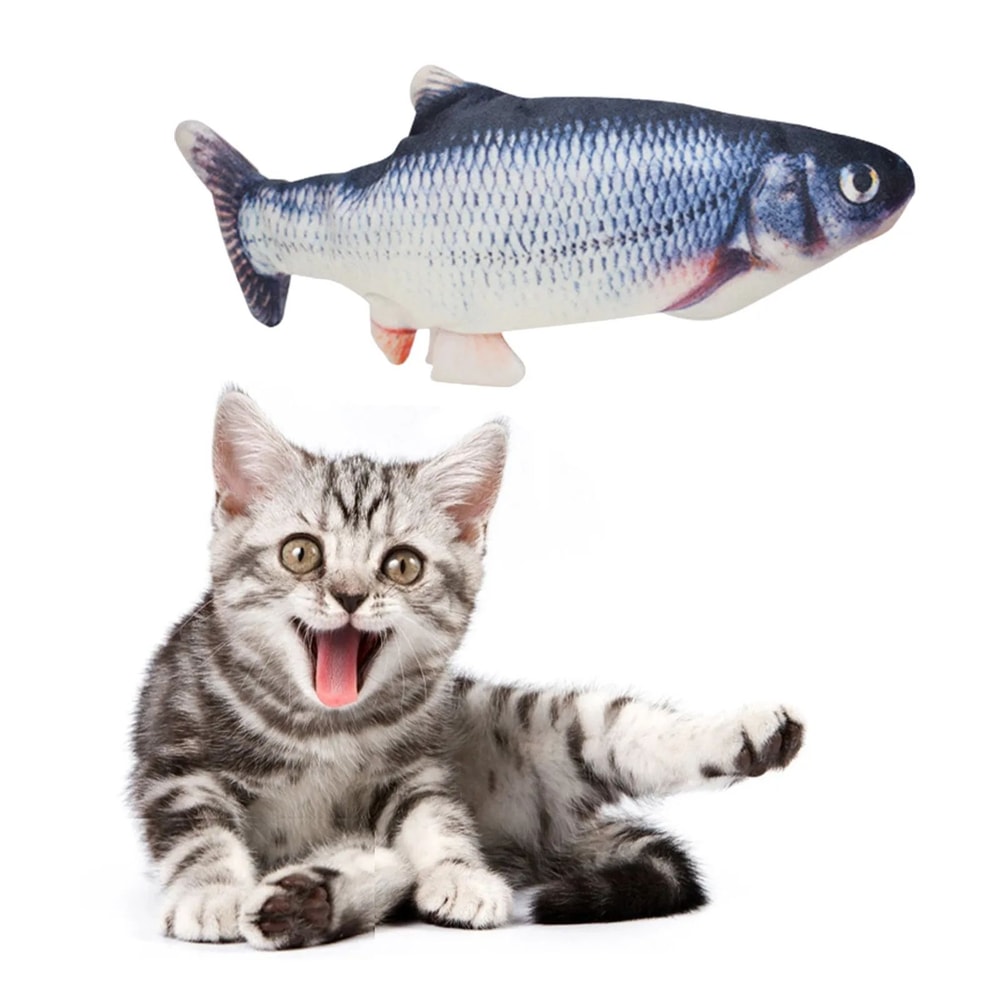 Interactive Floppy Fish Cat Toy USB Rechargeable Realistic Moving Pet Toy 11