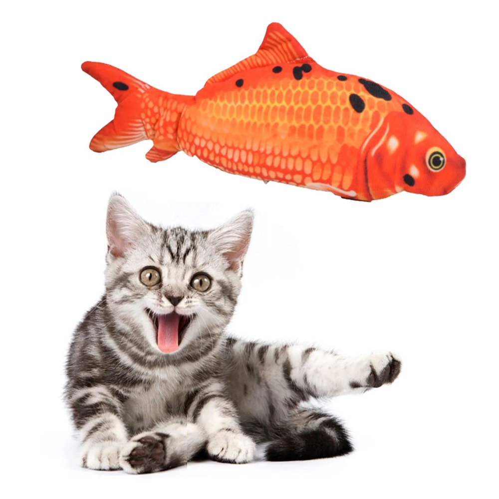 Interactive Floppy Fish Cat Toy USB Rechargeable Realistic Moving Pet Toy 13