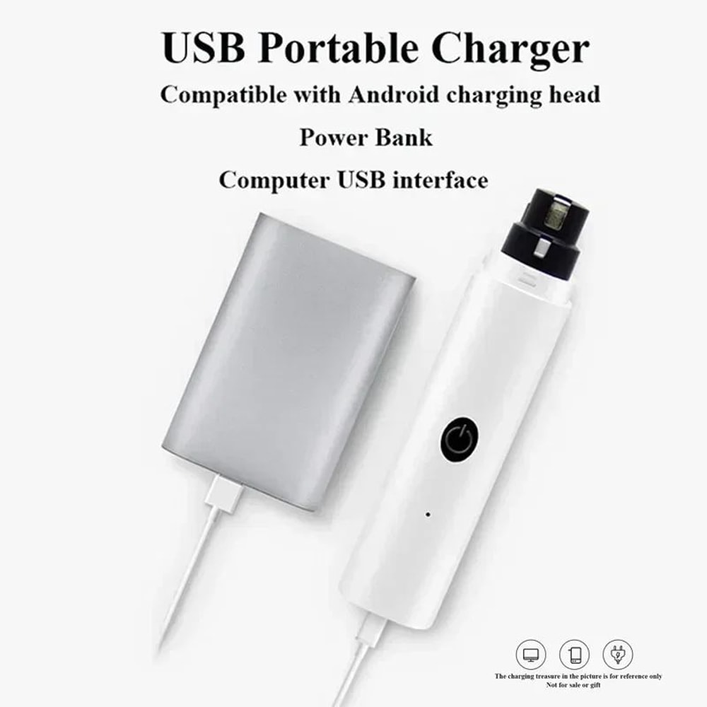 Electric Pet Nail Clippers Rechargeable Nail Grinder With LED Light For Dogs And Cats 4