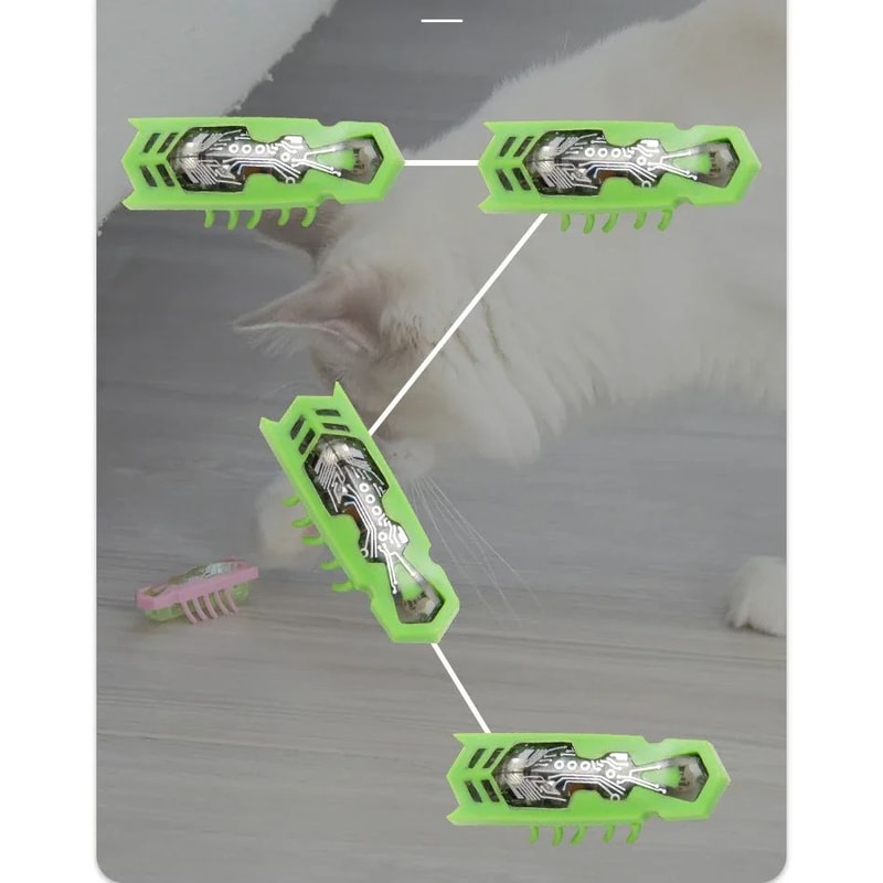 Mini Electric Ladybug Cat Toy Interactive Walking Insect Pet Toy 11