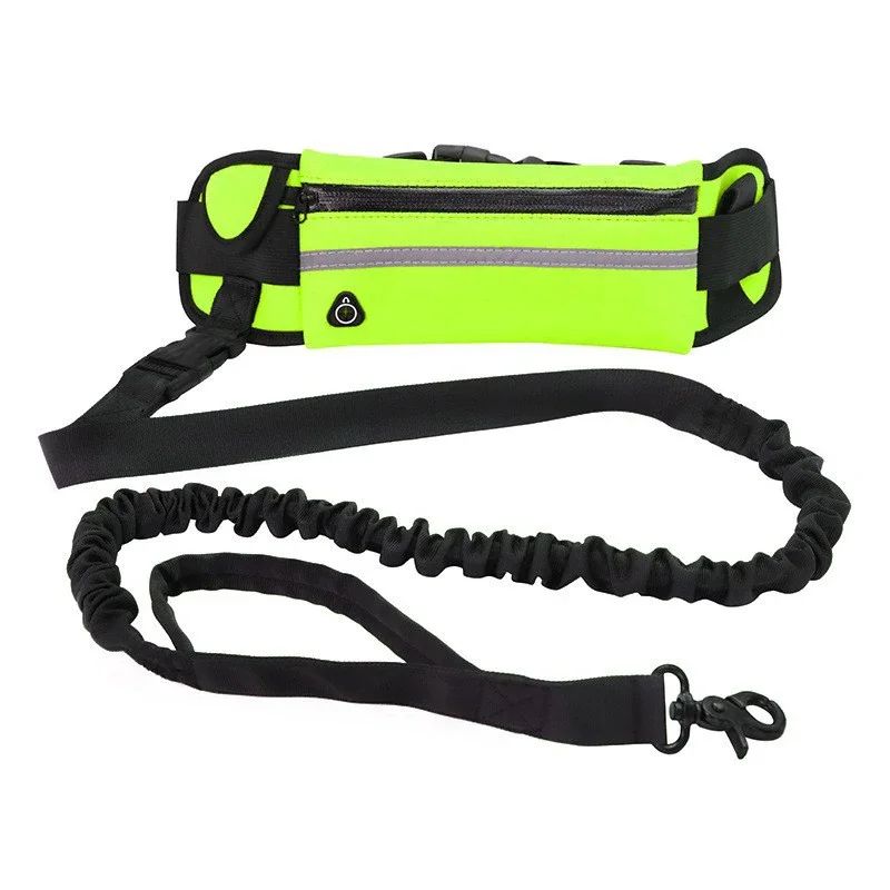 Hands Free Dog Leash For Running And Walking With Reflective Waist Bag And Elastic Belt 8
