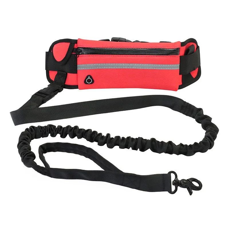 Hands Free Dog Leash For Running And Walking With Reflective Waist Bag And Elastic Belt 9