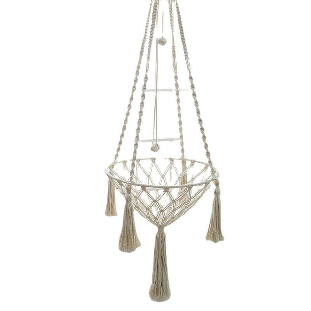 Hand Woven Cotton Rope Cat Hammock Hanging Pet Swing Basket For Indoor Use 6