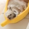 Winter Banana Cat Bed Cute Cozy Pet House Warm Portable Cat And Dog Cushion 3