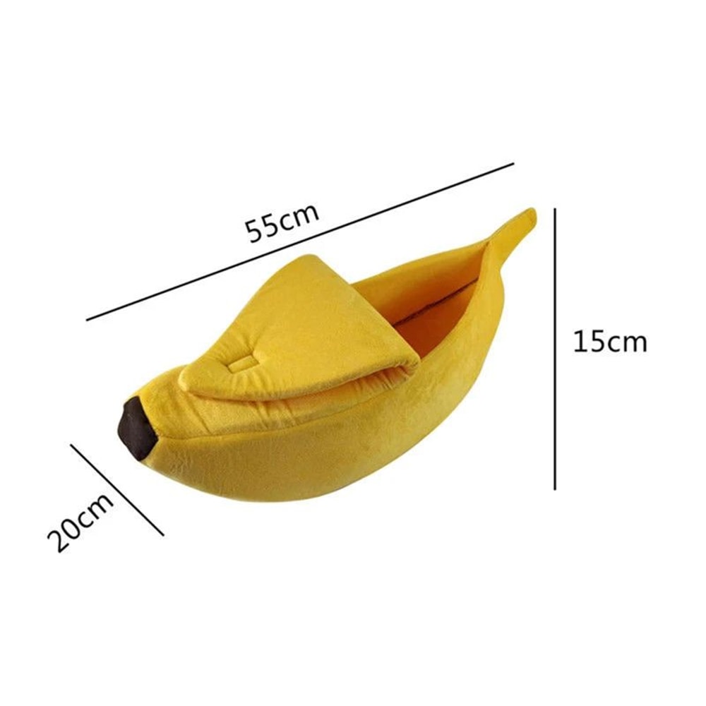 Winter Banana Cat Bed Cute Cozy Pet House Warm Portable Cat And Dog Cushion 6