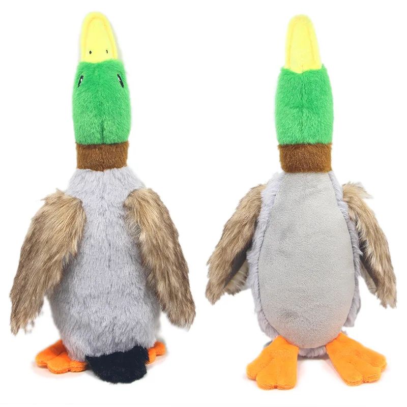 Plush Duck Dog Toy Squeaky Chew Toy With Rope For Teeth Cleaning 1