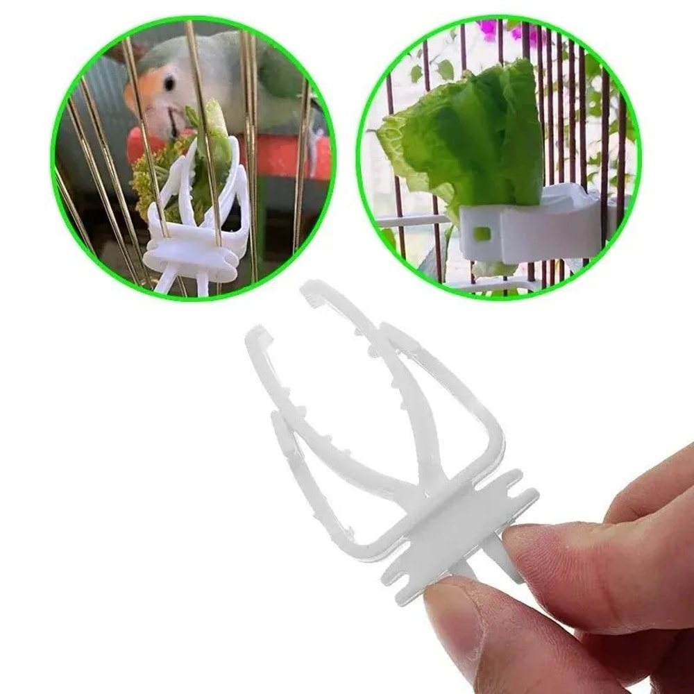 Bird Food Holder Clip Parrot Fruit And Vegetable Feeder For Small Pet Cages 2