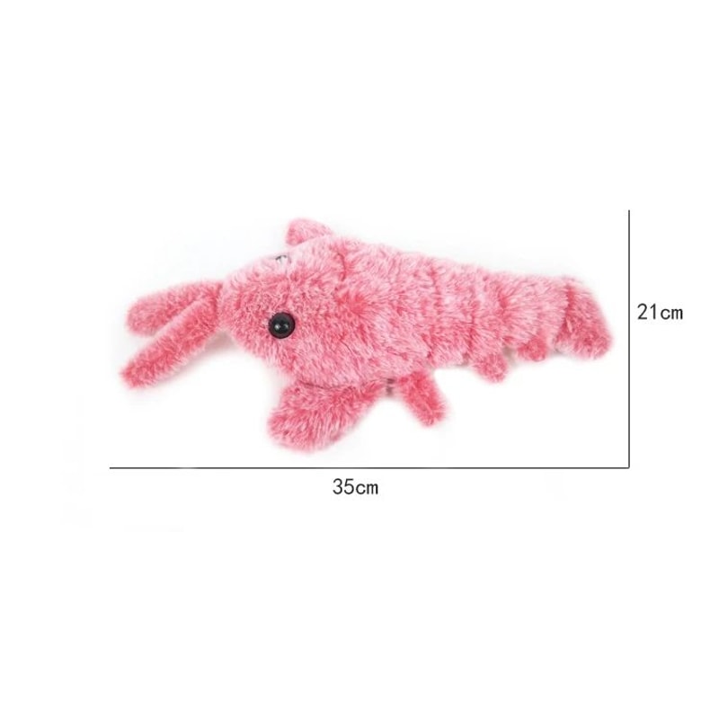 Electric Lobster Cat Toy USB Rechargeable Jumping Shrimp Plush Interactive Pet Toy 10