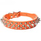 Adjustable PU Leather Spiked Dog Collar Punk Rivet Neck Strap For Small Dogs And Cats 18