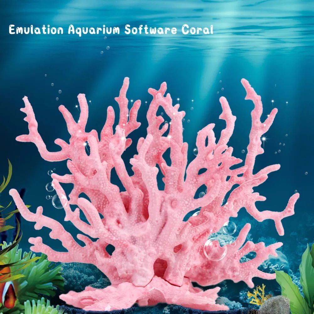 Aquarium Fake Coral Decoration Resin Marine Plant Ornament For Fish Tanks 2