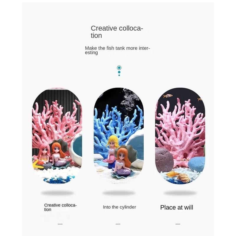 Aquarium Fake Coral Decoration Resin Marine Plant Ornament For Fish Tanks 4