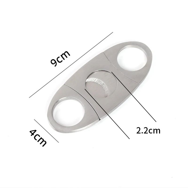 Stainless Steel Cigar Cutter Manual Sharp Double Blade Cigarette Scissors 1