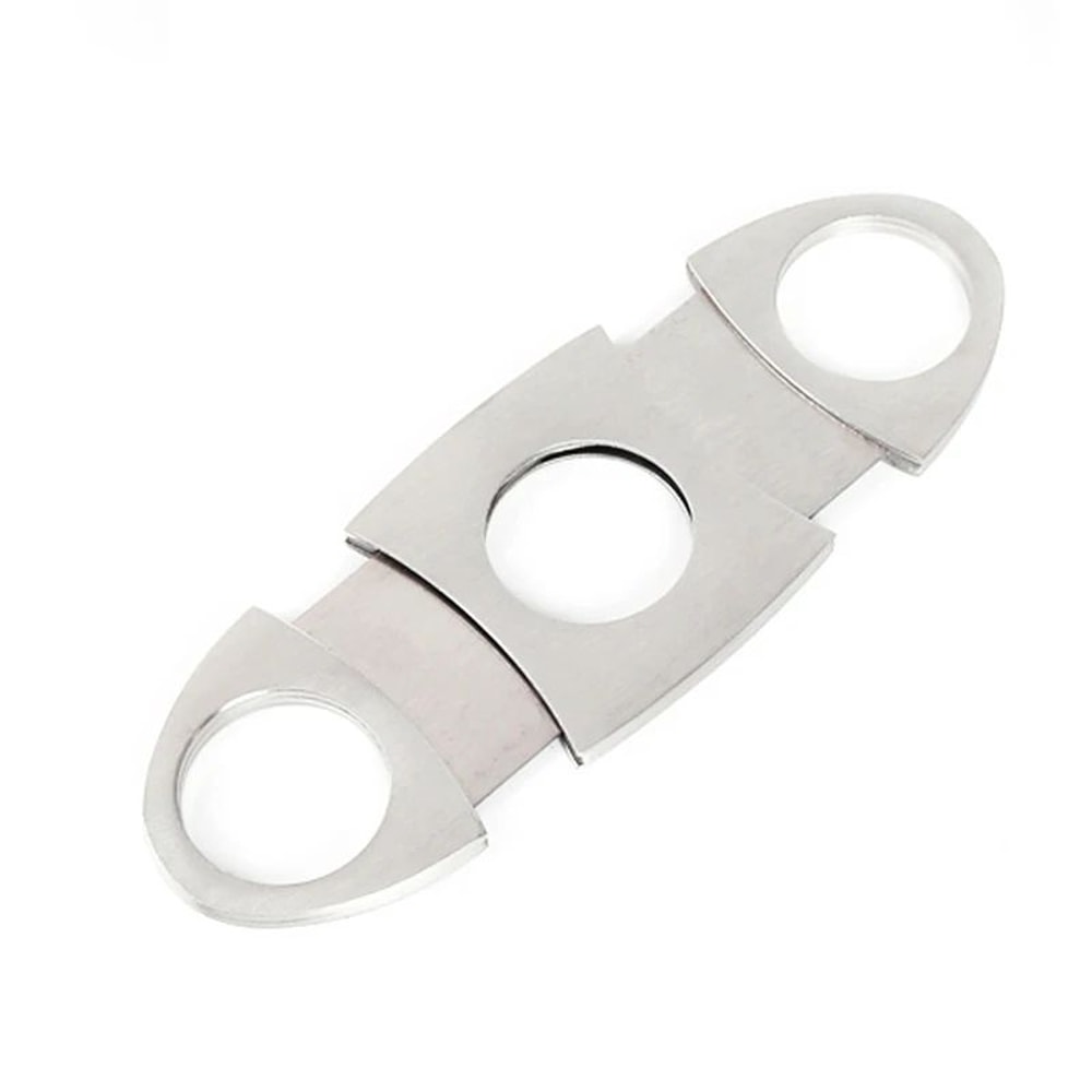 Stainless Steel Cigar Cutter Manual Sharp Double Blade Cigarette Scissors 8