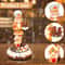 Christmas Gingerbread Nutcracker Figurine With LED Light And Rotating Train Decor 4