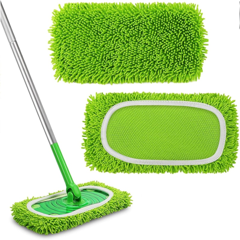 Reusable Microfiber Mop Pads Dry And Wet Sweeping Cloths Compatible With Swiffer Sweeper 0