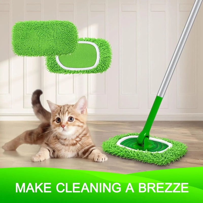 Reusable Microfiber Mop Pads Dry And Wet Sweeping Cloths Compatible With Swiffer Sweeper 4