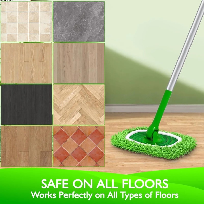 Reusable Microfiber Mop Pads Dry And Wet Sweeping Cloths Compatible With Swiffer Sweeper 5