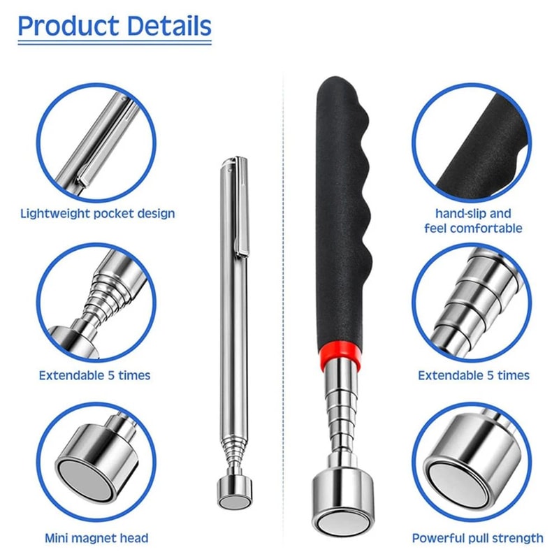 Extendable Magnetic Pickup Tool Telescopic Magnet Pen For Screws And Bolts 7