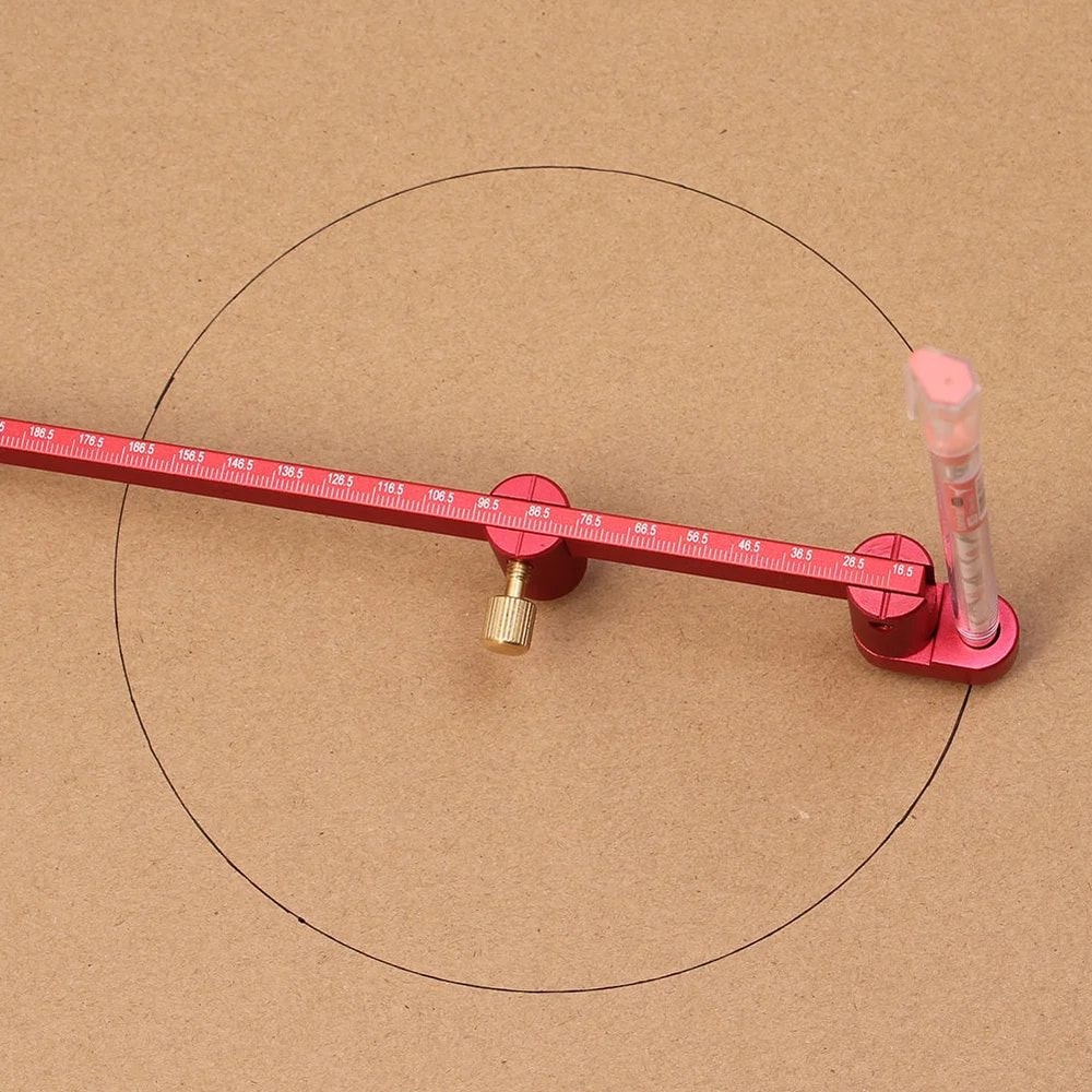Woodworking Scribing Gauge Center Finder Ruler Aluminum Circle Ruler Compass 32cm 3