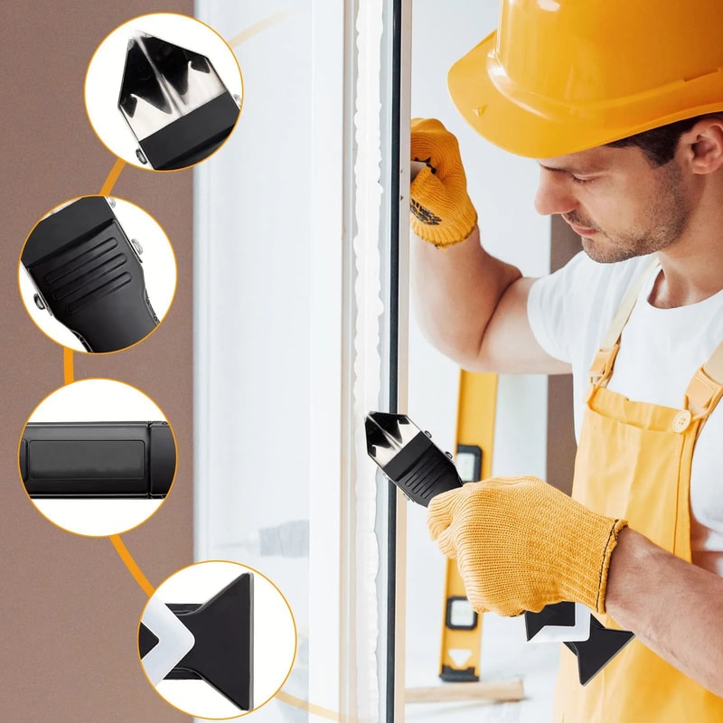 5 In 1 Metal Shovel Glue Tool Kit Silicone Spatula Caulk Remover And Sealant Finishing Tool 9