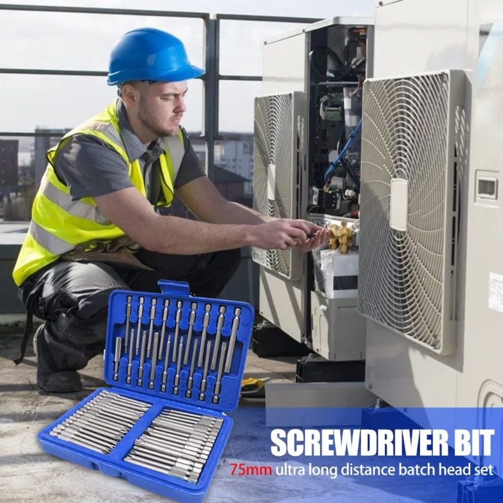 50 Piece Extra Long 75mm Security Bit Set Torx Star And Hex Screwdriver Bits 3