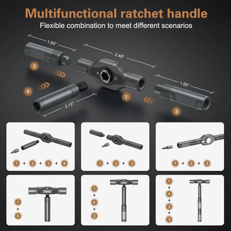 24 In 1 Ratchet Screwdriver Set Multi Purpose Magnetic Bits For DIY And Household Repair 1