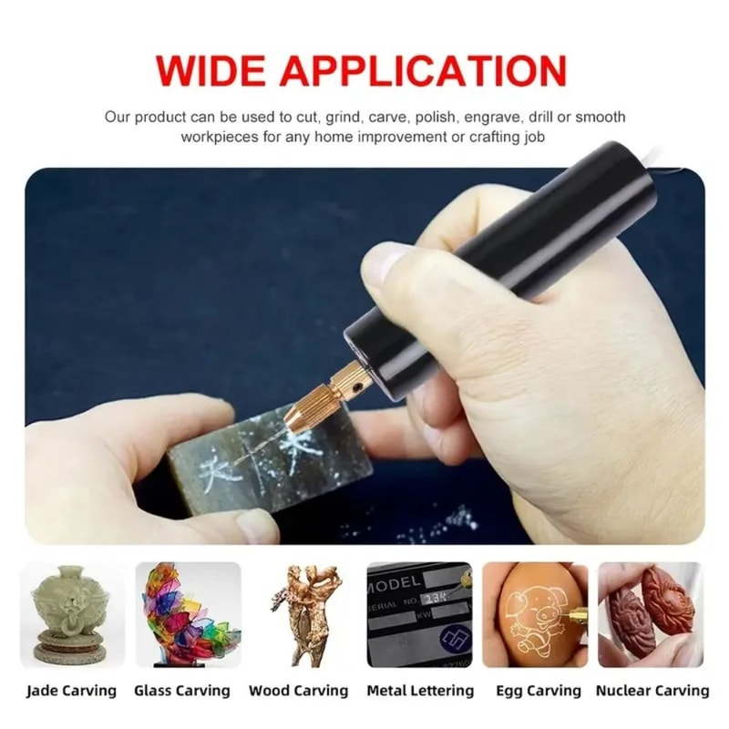 Handheld Mini Electric Drill USB DIY Engraving Pen Tool For Resin Jewelry And Wood Craft 3