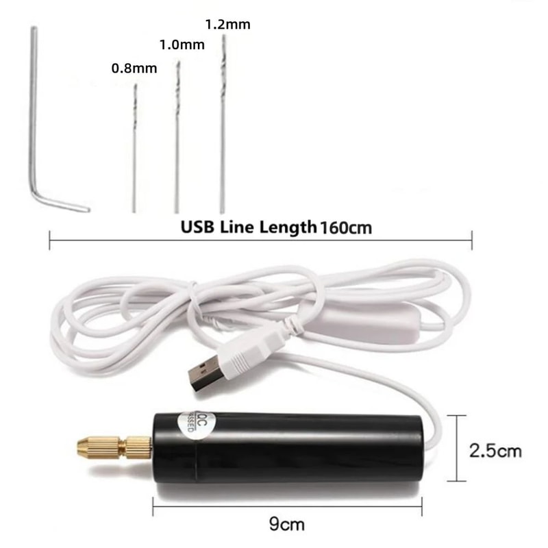 Handheld Mini Electric Drill USB DIY Engraving Pen Tool For Resin Jewelry And Wood Craft 4