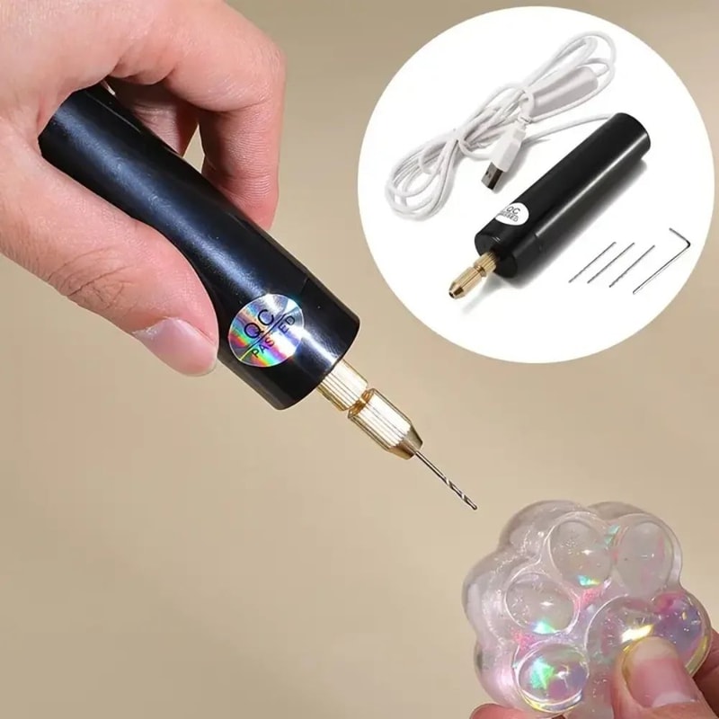 Handheld Mini Electric Drill USB DIY Engraving Pen Tool For Resin Jewelry And Wood Craft 8