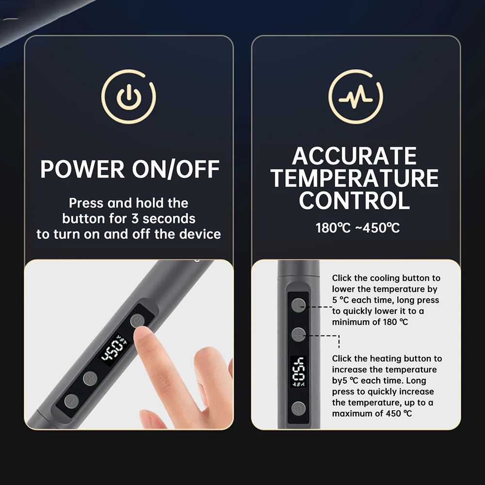 5V 15W USB Intelligent Electric Soldering Iron With Adjustable Temperature Fast Heating Portable W 4