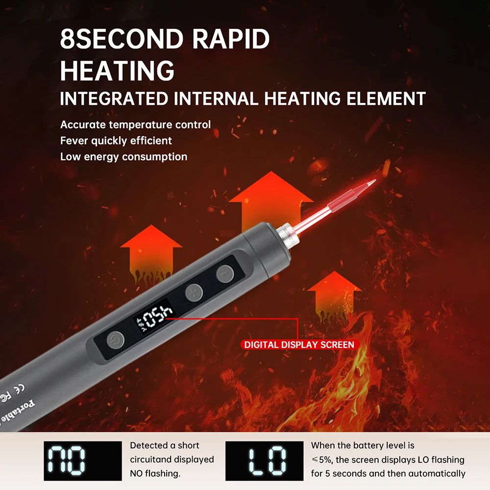 5V 15W USB Intelligent Electric Soldering Iron With Adjustable Temperature Fast Heating Portable W 6
