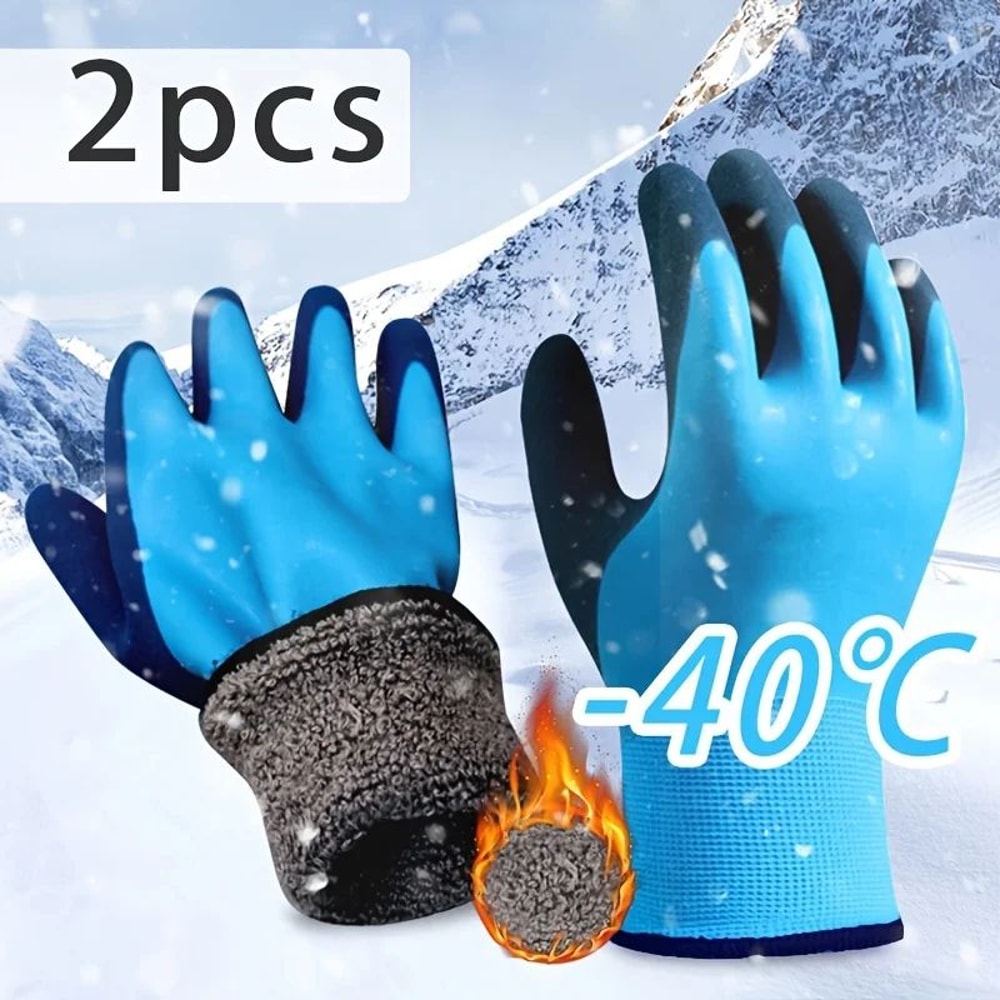 Winter Waterproof Warm Mechanical Gloves ColdResistant Gloves For Outdoor Work Fishing 5