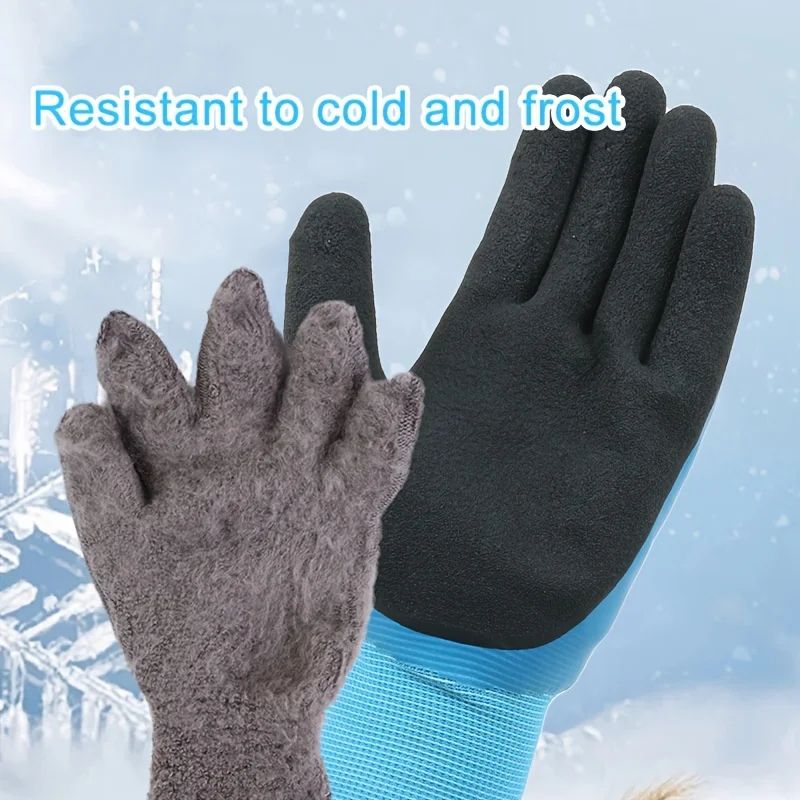 Winter Waterproof Warm Mechanical Gloves ColdResistant Gloves For Outdoor Work Fishing 10