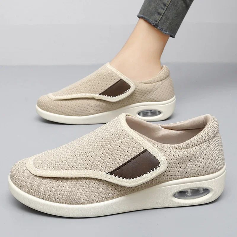 Casual Orthopedic WideFit Walking Shoes Soft Adjustable Comfort Shoes For Swollen Feet Diabetic S 2
