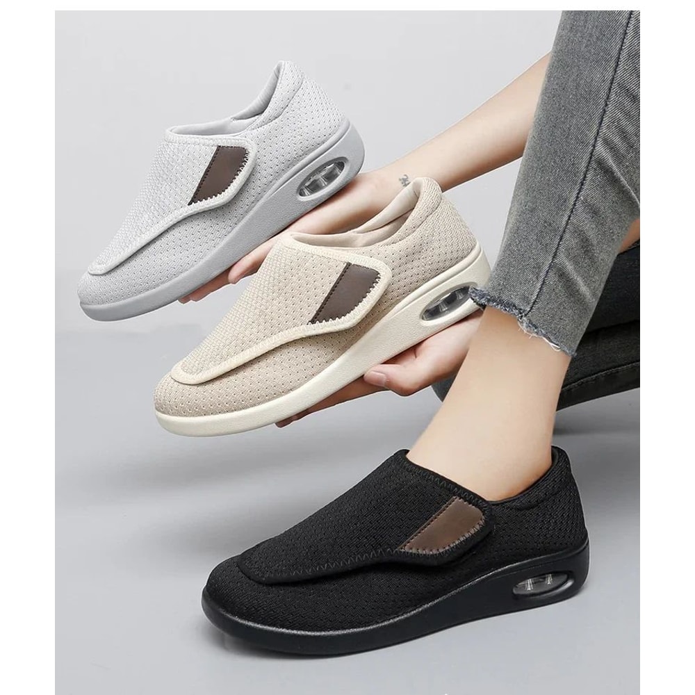 Casual Orthopedic WideFit Walking Shoes Soft Adjustable Comfort Shoes For Swollen Feet Diabetic S 7