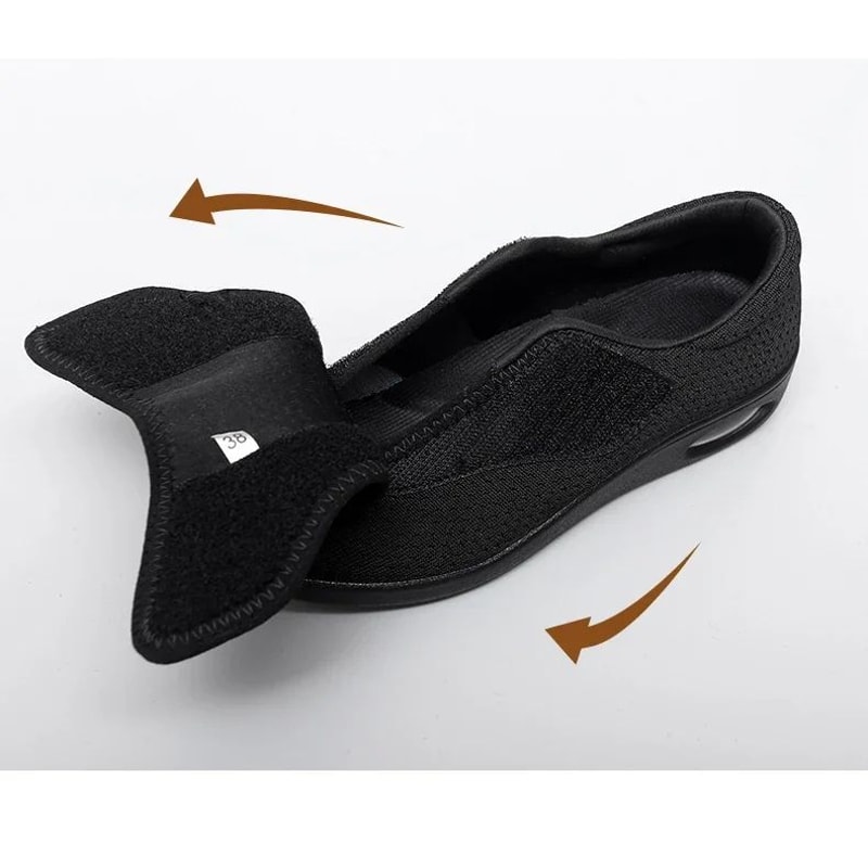 Casual Orthopedic WideFit Walking Shoes Soft Adjustable Comfort Shoes For Swollen Feet Diabetic S 10