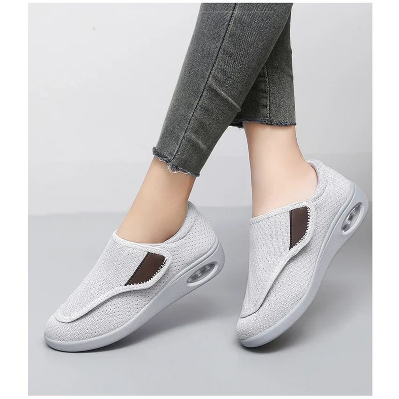 Casual Orthopedic WideFit Walking Shoes Soft Adjustable Comfort Shoes For Swollen Feet Diabetic S 16