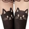 Women Cute Black Cat Printed Knee High Socks Warm Soft Over The Knee Romantic Cat Themed Socks 1