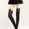 Women Cute Black Cat Printed Knee High Socks Warm Soft Over The Knee Romantic Cat Themed Socks 3