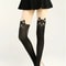Women Cute Black Cat Printed Knee High Socks Warm Soft Over The Knee Romantic Cat Themed Socks 3