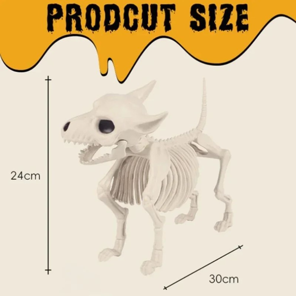 Halloween Little Wolf Skeleton Decoration Creative IndoorOutdoor Animal Skeleton Home Garden Orna 5