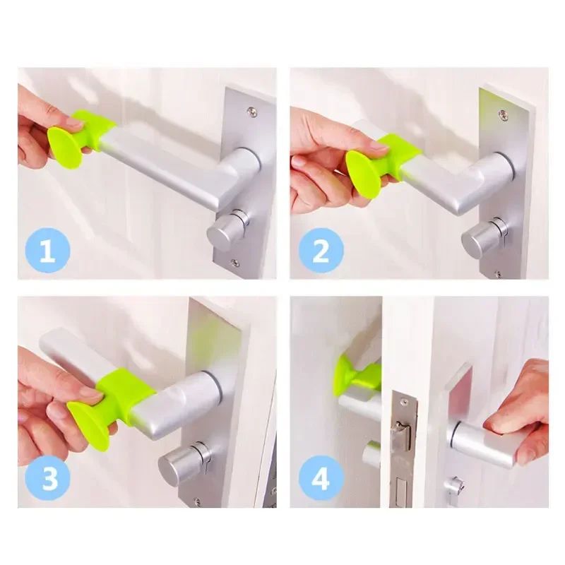 Silicone Door Handle Lock Protector AntiCollision Suction Cup Wall Silencer Pad 5