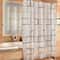Waterproof Bathroom Shower Curtain Modern Geometric Plaid Pattern Translucent Decorative Curtain 1