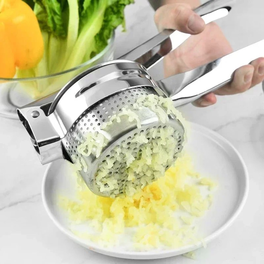 Stainless Steel Potato Ricer Masher Press Fruit Vegetable Puree Squeezer For Smooth Mash And Jui 4