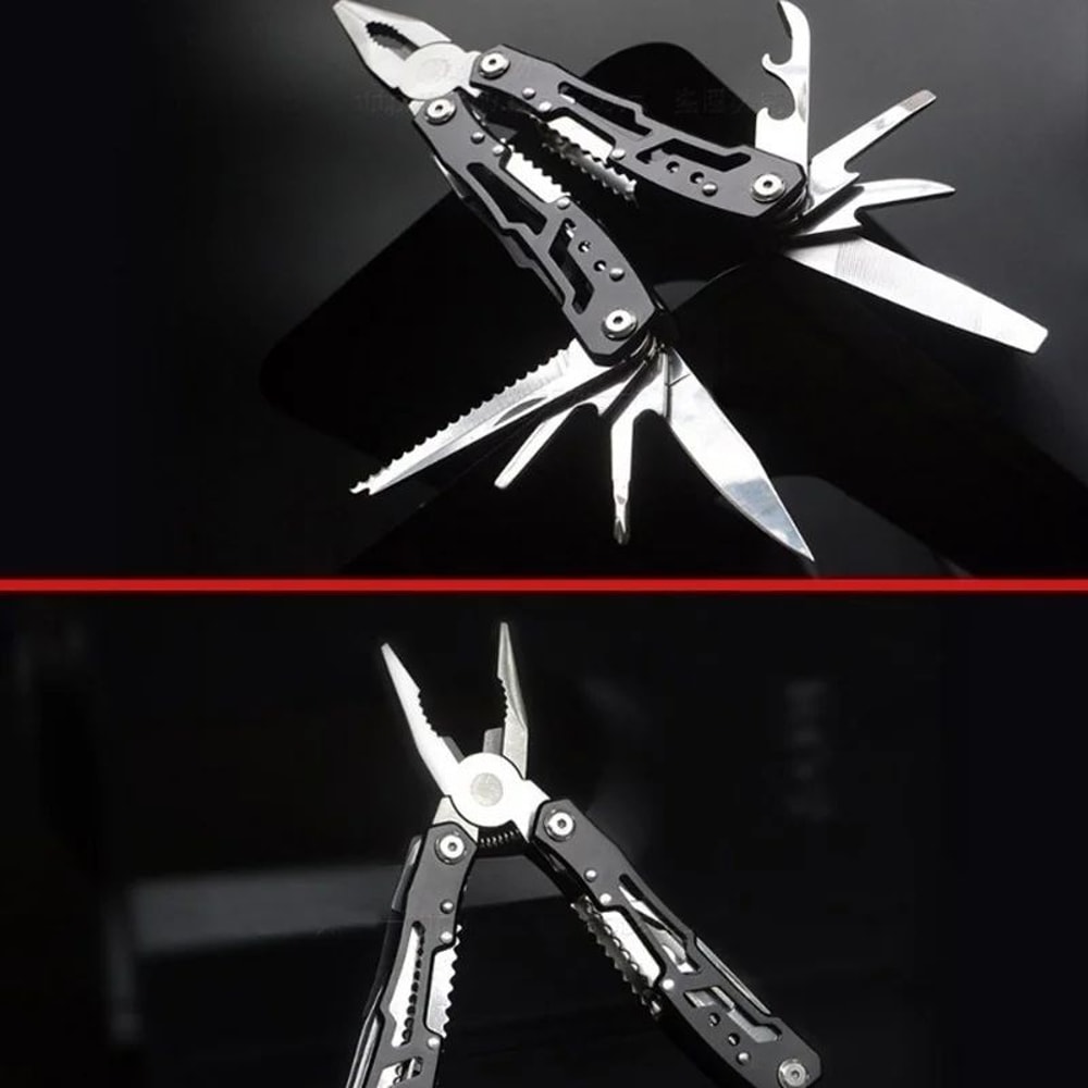 15in1 MultiTool Folding Pliers Creative Outdoor Camping Survival Tool With Nylon Carry Bag 8