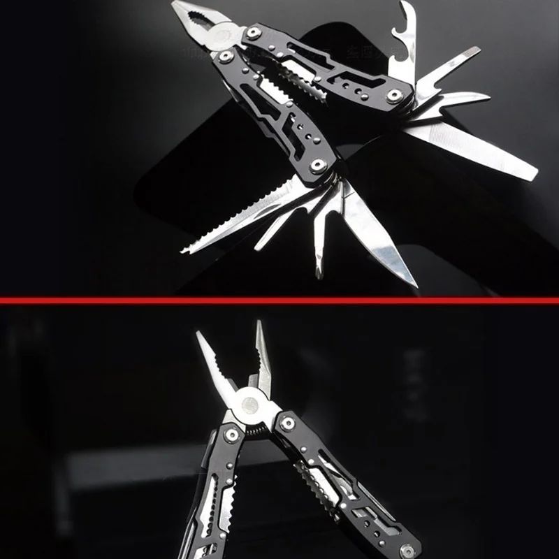 15in1 MultiTool Folding Pliers Creative Outdoor Camping Survival Tool With Nylon Carry Bag 8