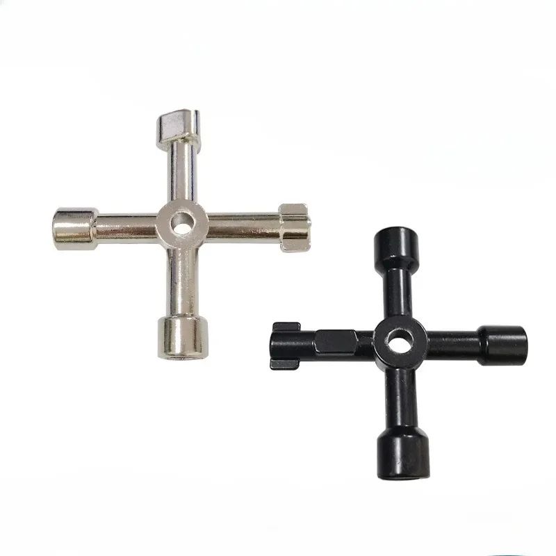 4in1 Multifunction Utility Switch Wrench Universal Square Triangle Key For Electricians Plumbers 2