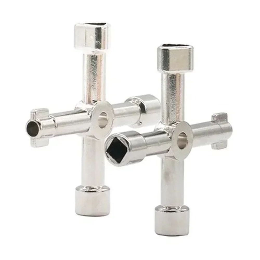 4in1 Multifunction Utility Switch Wrench Universal Square Triangle Key For Electricians Plumbers 3