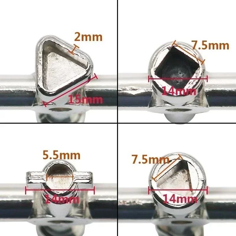 4in1 Multifunction Utility Switch Wrench Universal Square Triangle Key For Electricians Plumbers 5